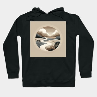 Meandering Essence: Earth's Gentle Curves Hoodie